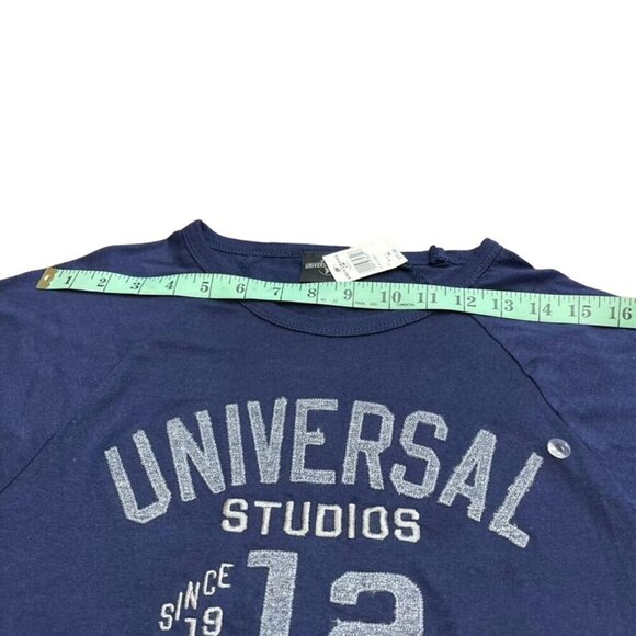 Universal Studios Unisex Navy Blue and Gray Long Sleeve Graphic Tee - Size Small - Picture 6 of 12